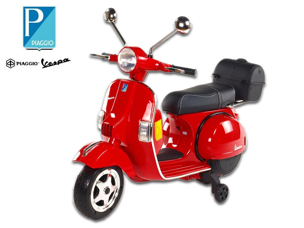 Elektrická motorka skútr Piaggio Vespa PX150,lakovaná červená