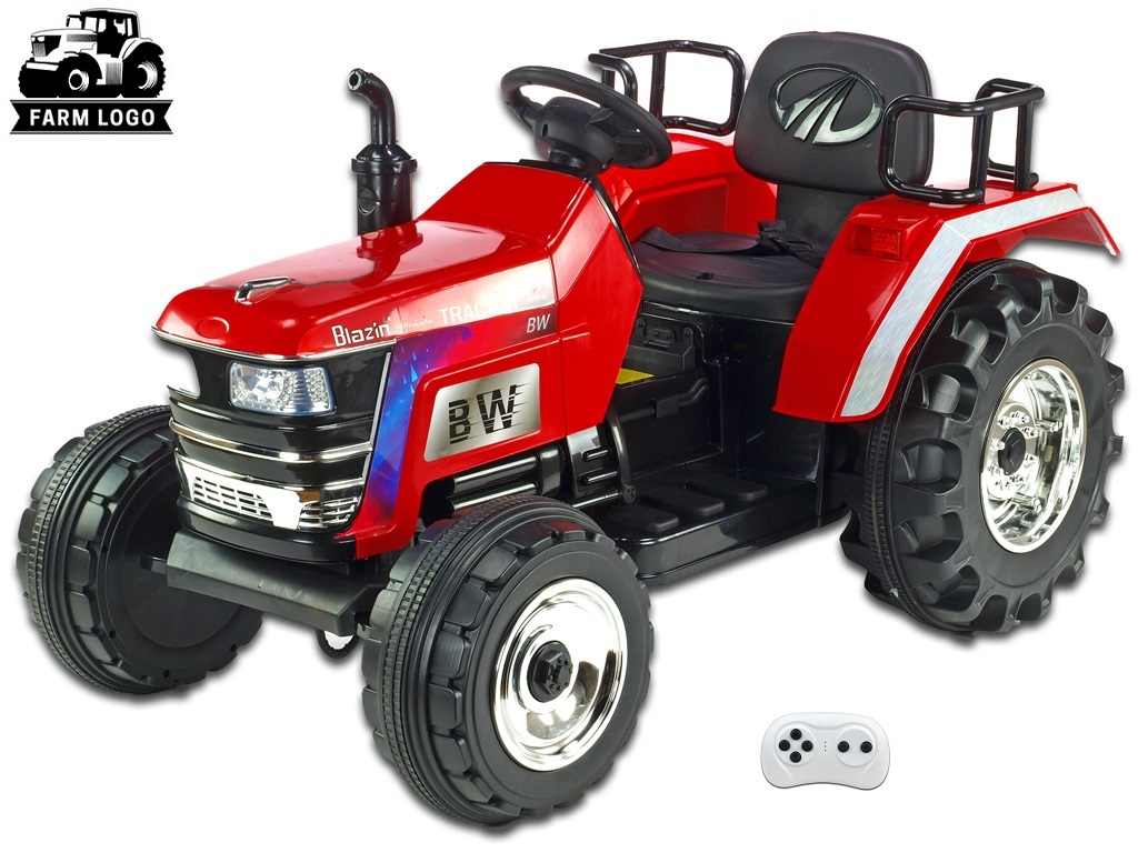 Největší elektrický traktor Big Farm,1259,červený