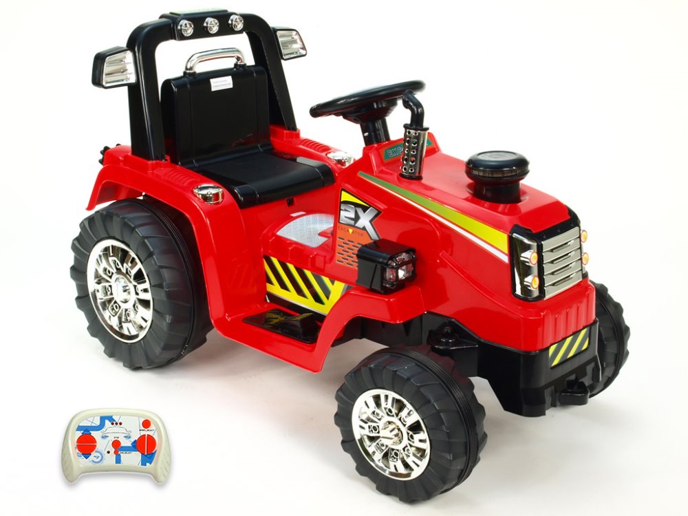  Elektrický traktor 12V s DO,červený,443