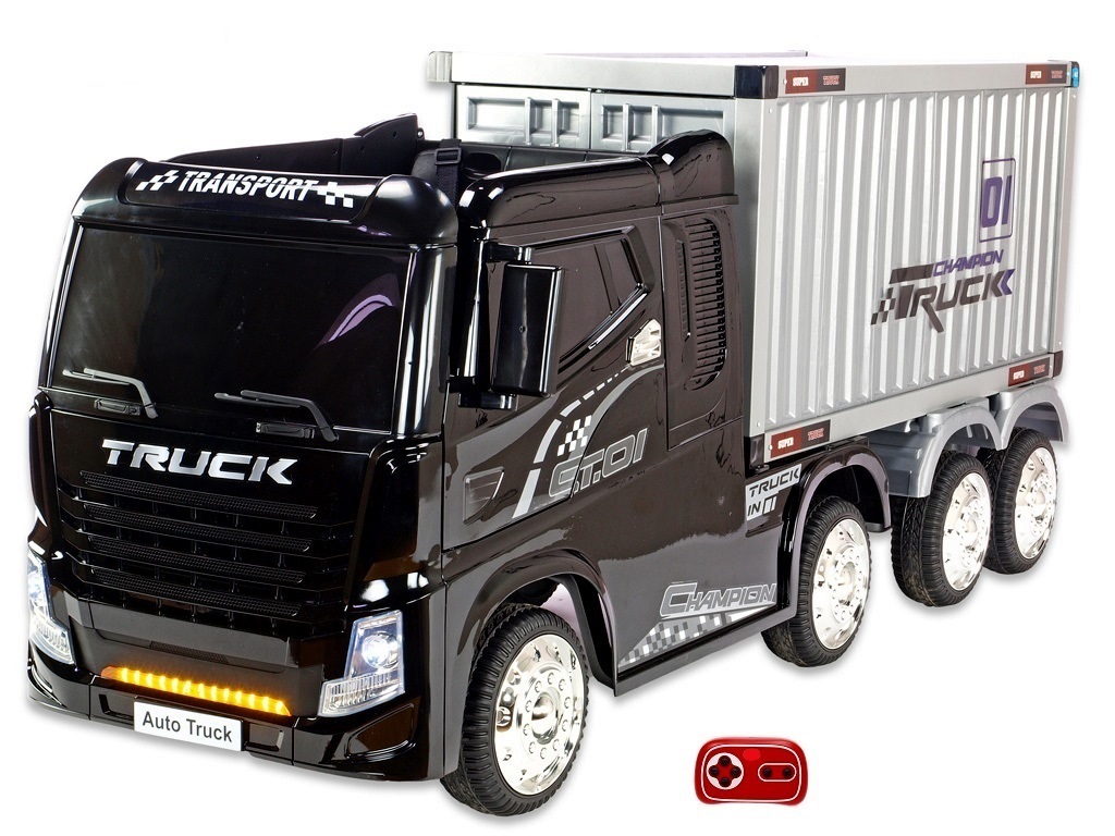 Kamion Truck Champion s návěsem a kontejnerem s 2,4G, 4x4, černý 3335