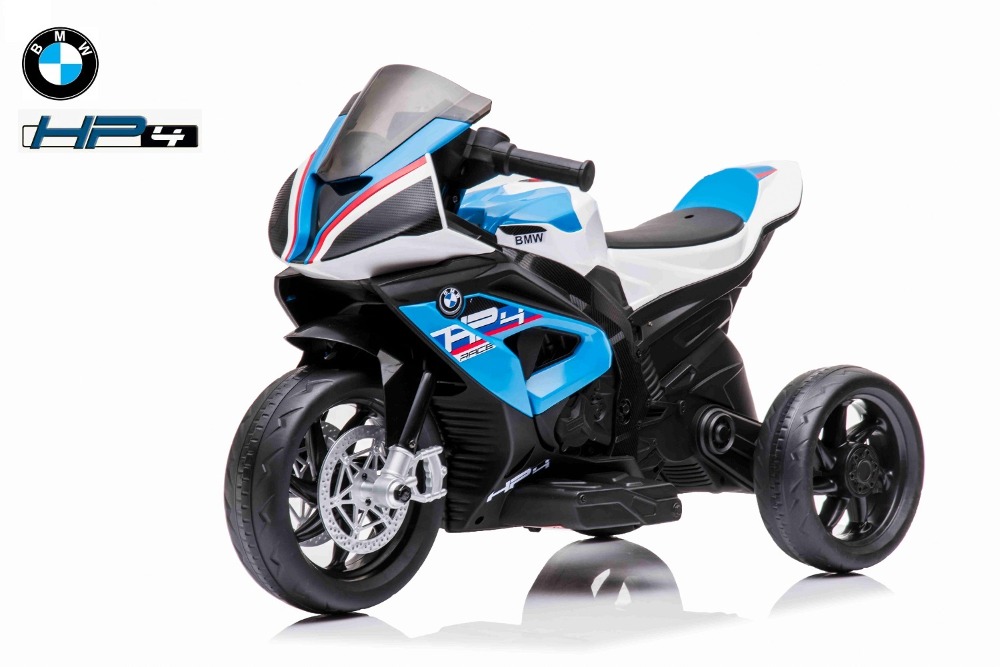 Motorka Trike BMW HP4 Race, 2 motory, 12V, modrá 3949