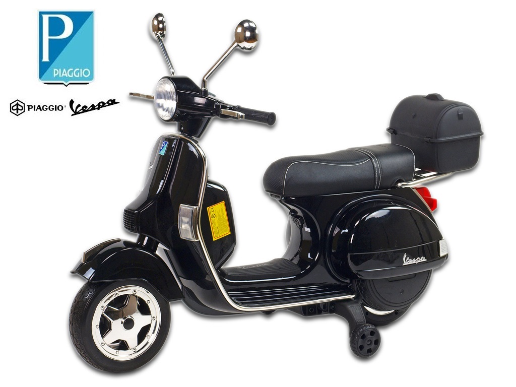 Elektrická motorka skútr Piaggio Vespa PX150,lakovaná černá