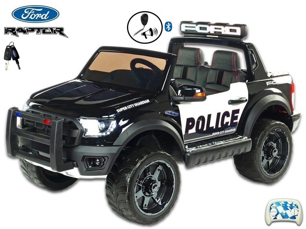 Elektrické auto pickup Ford Raptor policie USA, dvoumístný