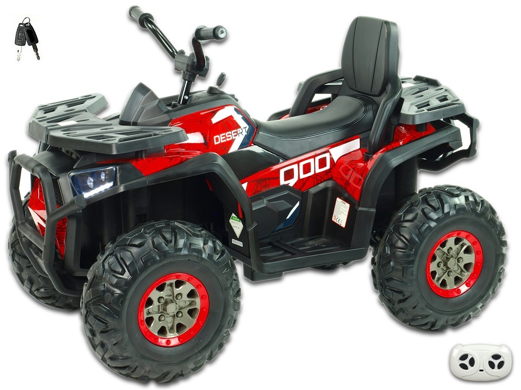  Elektrická čtyřkolka Xmen s EVA koly, 2x motor,červená,1126