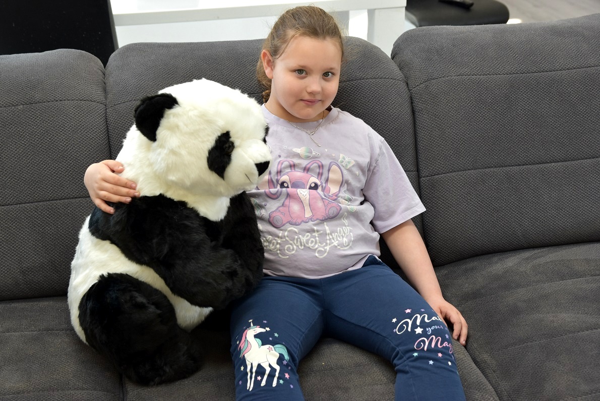 Rozkošná plyšová sedící panda, výška 56cm