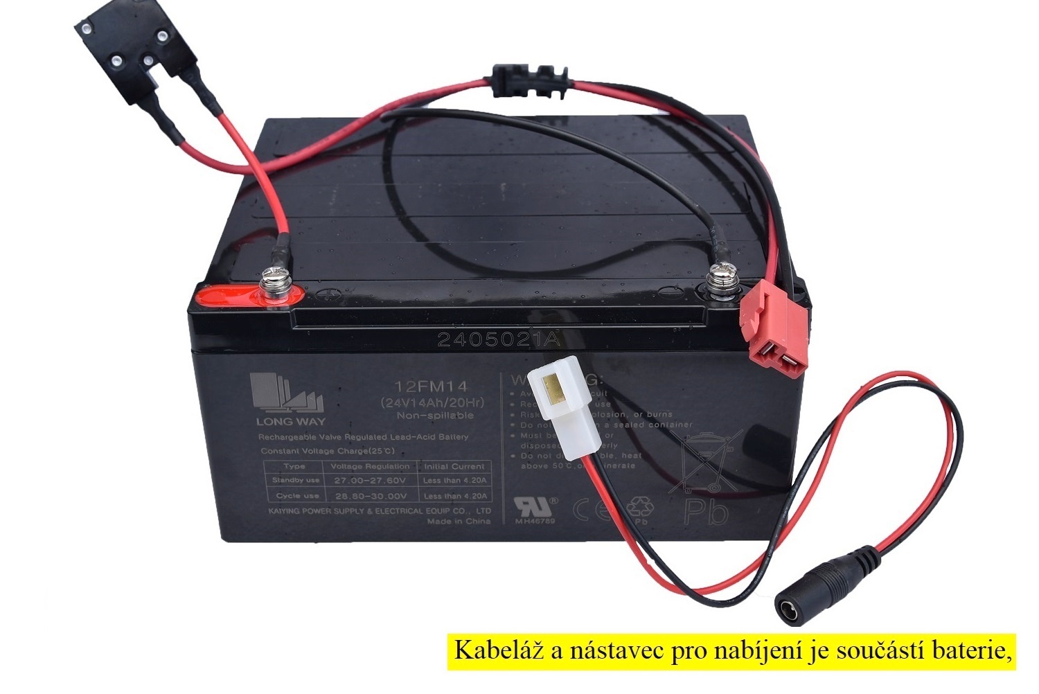 Náhradní baterie Long Way 24V - 14Ah pro Kipper 4x 200W/24V