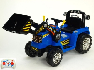  Elektrický traktor 12V se lžící+ DO,modrý,993