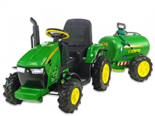 Traktor Hello s 2,4G, gumovými nafukovacími koly,cisternou,stříkačkou,zelený
