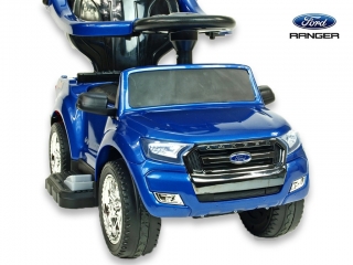 Ford Ranger s vodící tyčí, stříškou a madly, pro nejmenší, modrá metalíza 789