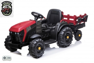 Farmářský traktor s 2,4G, vlekem a lopatou, červený 1312