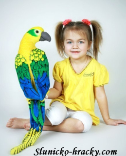 Plyšový papoušek Ara ,zelený